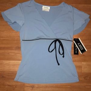 A. Byer baby blue stretch top